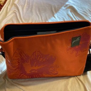 Orange laptop bag